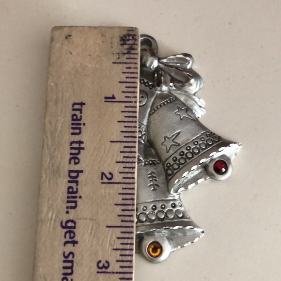 Pewter Christmas Bells Ornament - Picture 5 of 7